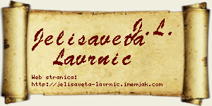 Jelisaveta Lavrnić vizit kartica